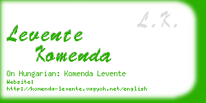 levente komenda business card